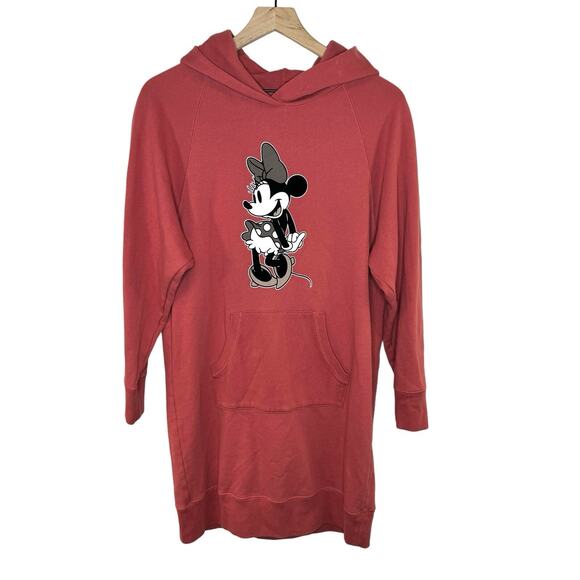 Disney x Uniqlo Women’s Minnie Mouse Hoodie Sweatshirt Dress Size Medium Cozy - Picture 1 of 6